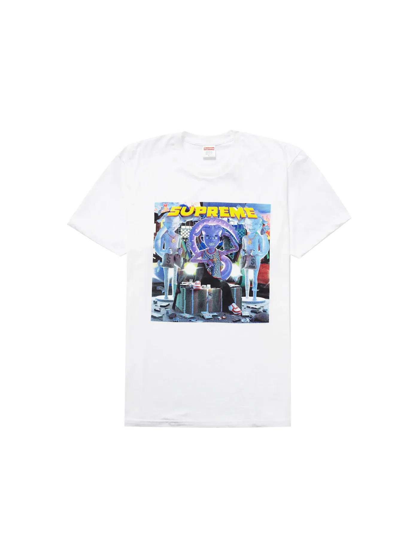 Мужская футболка с принтом Supreme Tee — изображение 1 из 1, белый