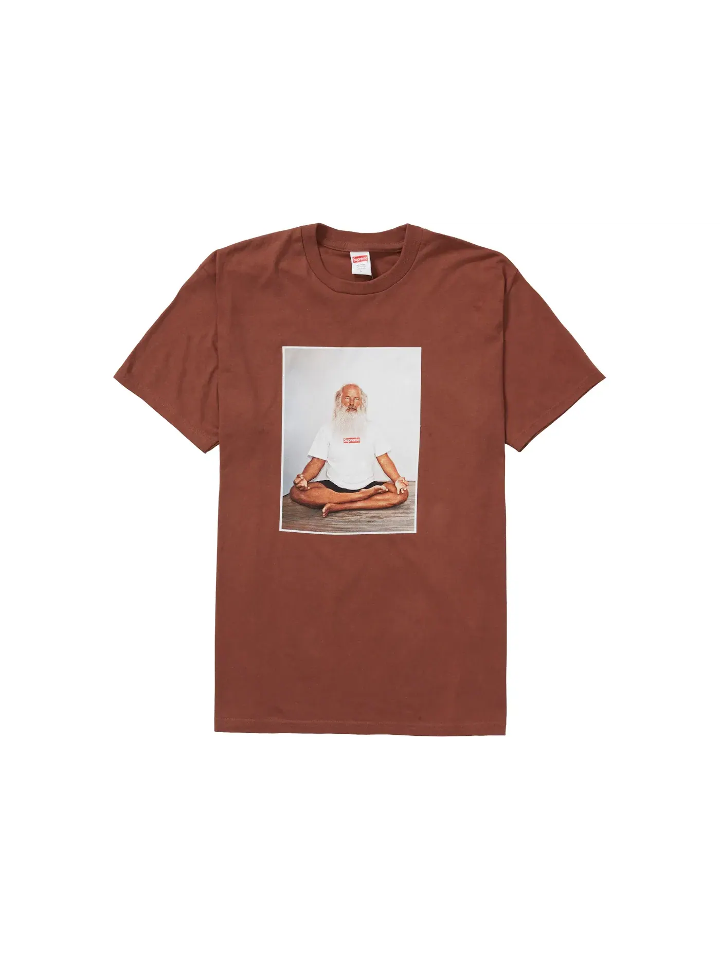 Мужская футболка с принтом Rick Rubin Tee Supreme — изображение 1 из 1, коричневый