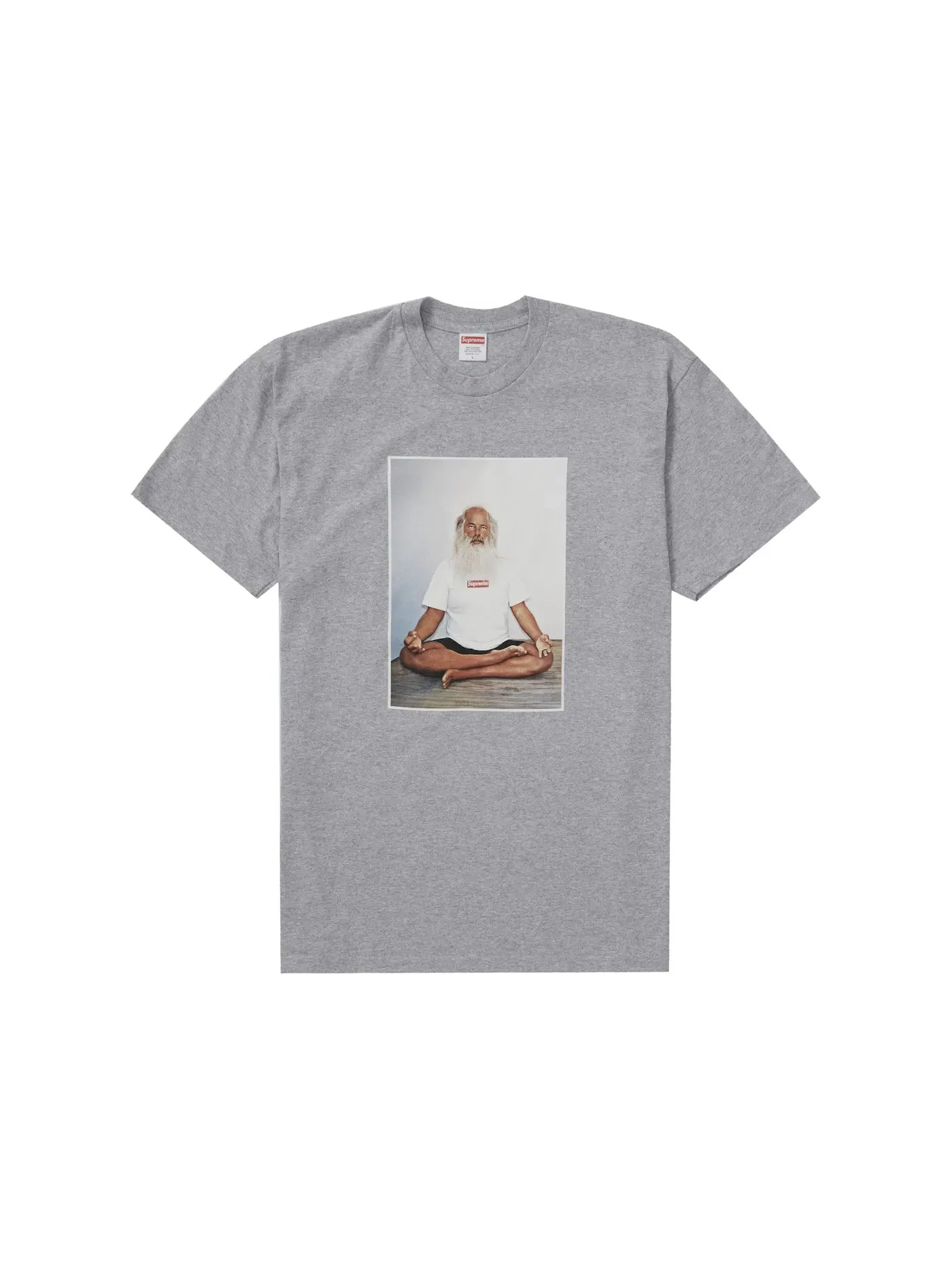 Мужская футболка с принтом Supreme Tee — изображение 1 из 1, серый