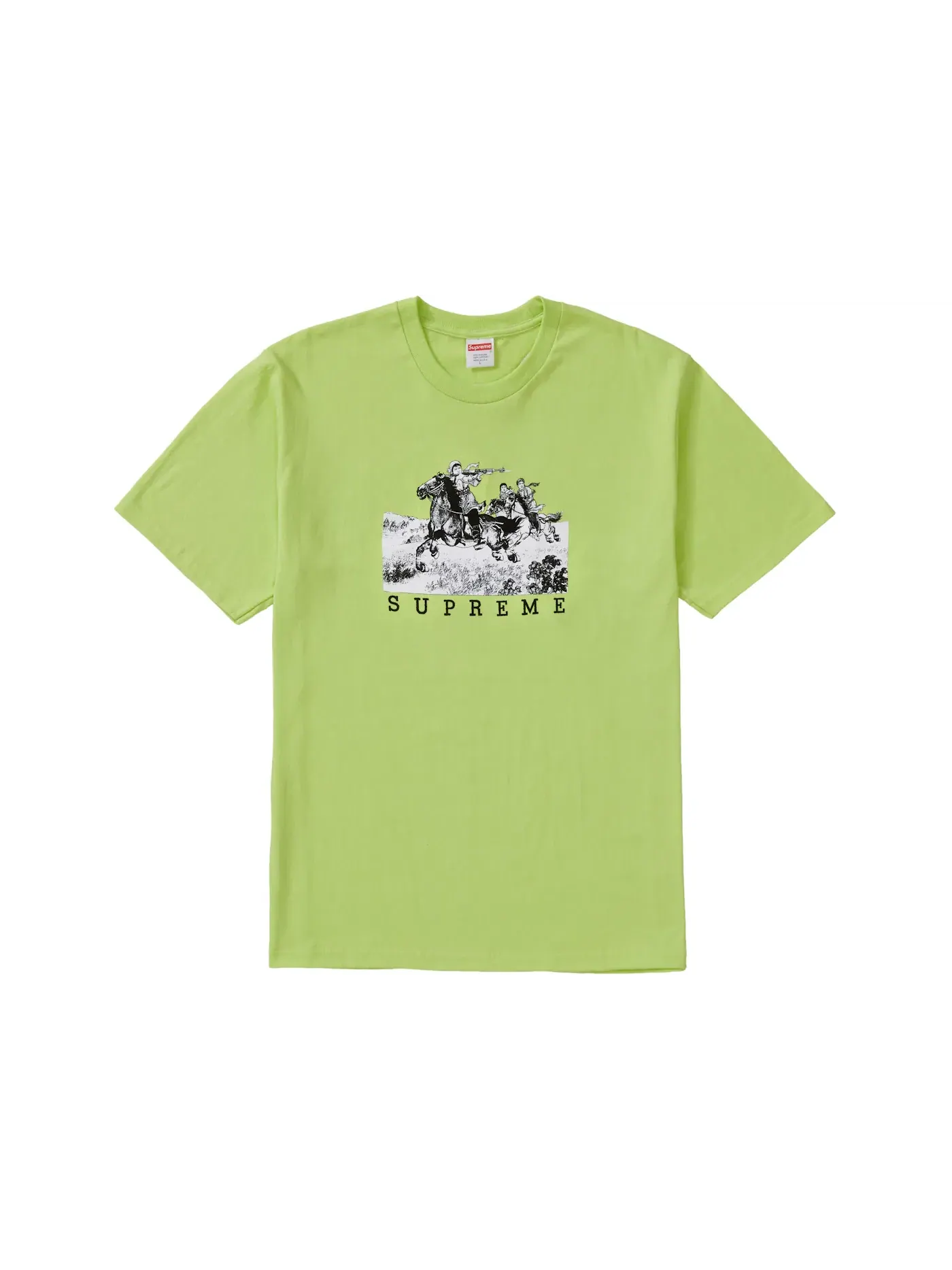 Мужская футболка с принтом Supreme Tee — изображение 1 из 1, неоновый зеленый