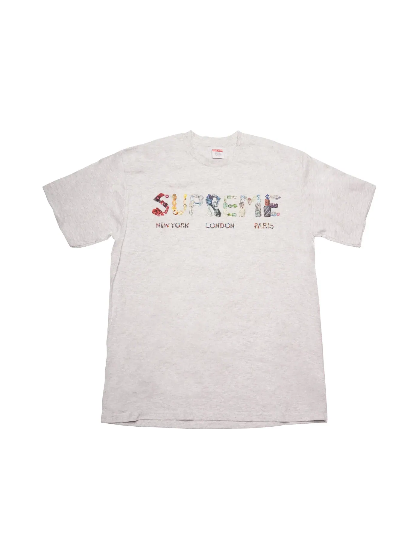 Мужская футболка с принтом Supreme Tee — изображение 1 из 1, серый