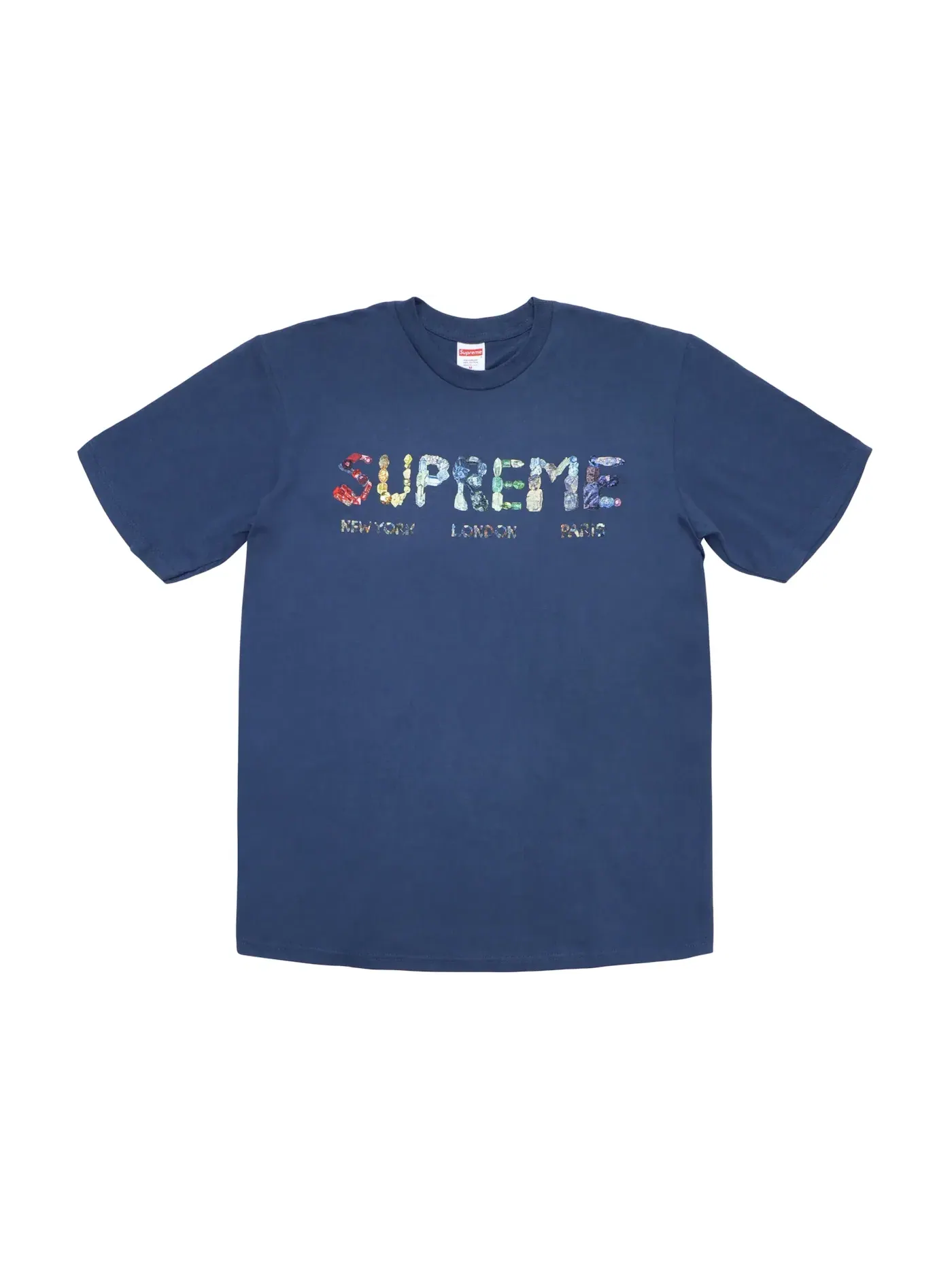 Мужская футболка с принтом Supreme Rocks Tee — изображение 1 из 1, серый