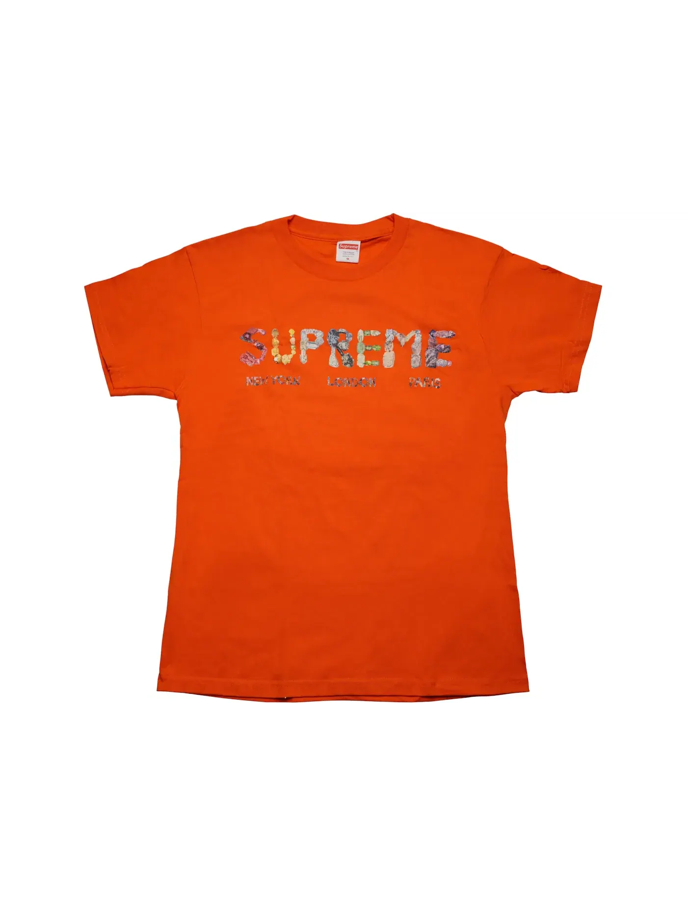 Мужская футболка с принтом Supreme Tee — изображение 1 из 1, оранжевый