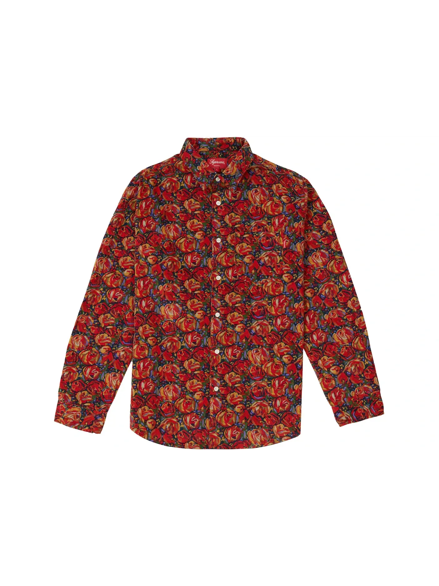 Мужская рубашка из вельвета Supreme Shirt — изображение 1 из 1, красный
