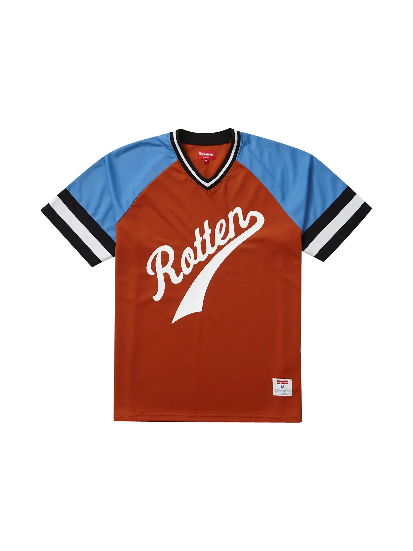 Мужская футболка с принтом Supreme Rotten Baseball Top — изображение 1 из 1, красный