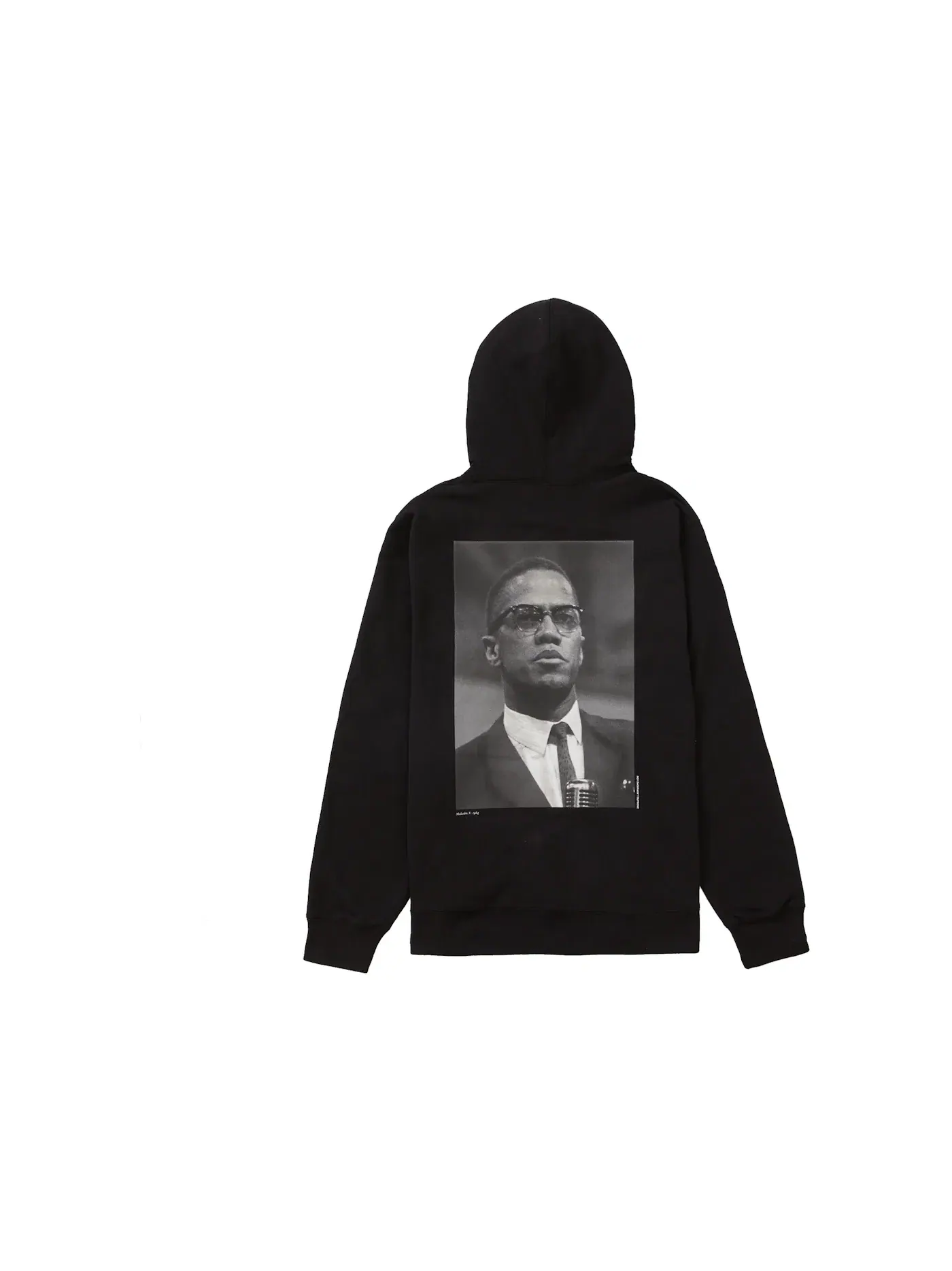 Мужской худи с капюшоном с принтом Supreme Roy DeCarava Malcolm X — изображение 1 из 2, черный
