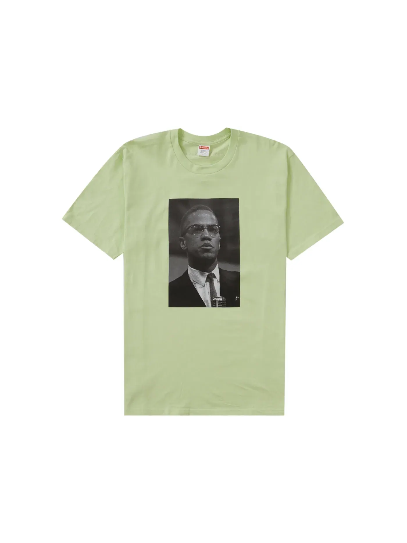 Мужская футболка с принтом Supreme Roy DeCarava Malcolm X Tee, Pale Mint — изображение 1 из 2
