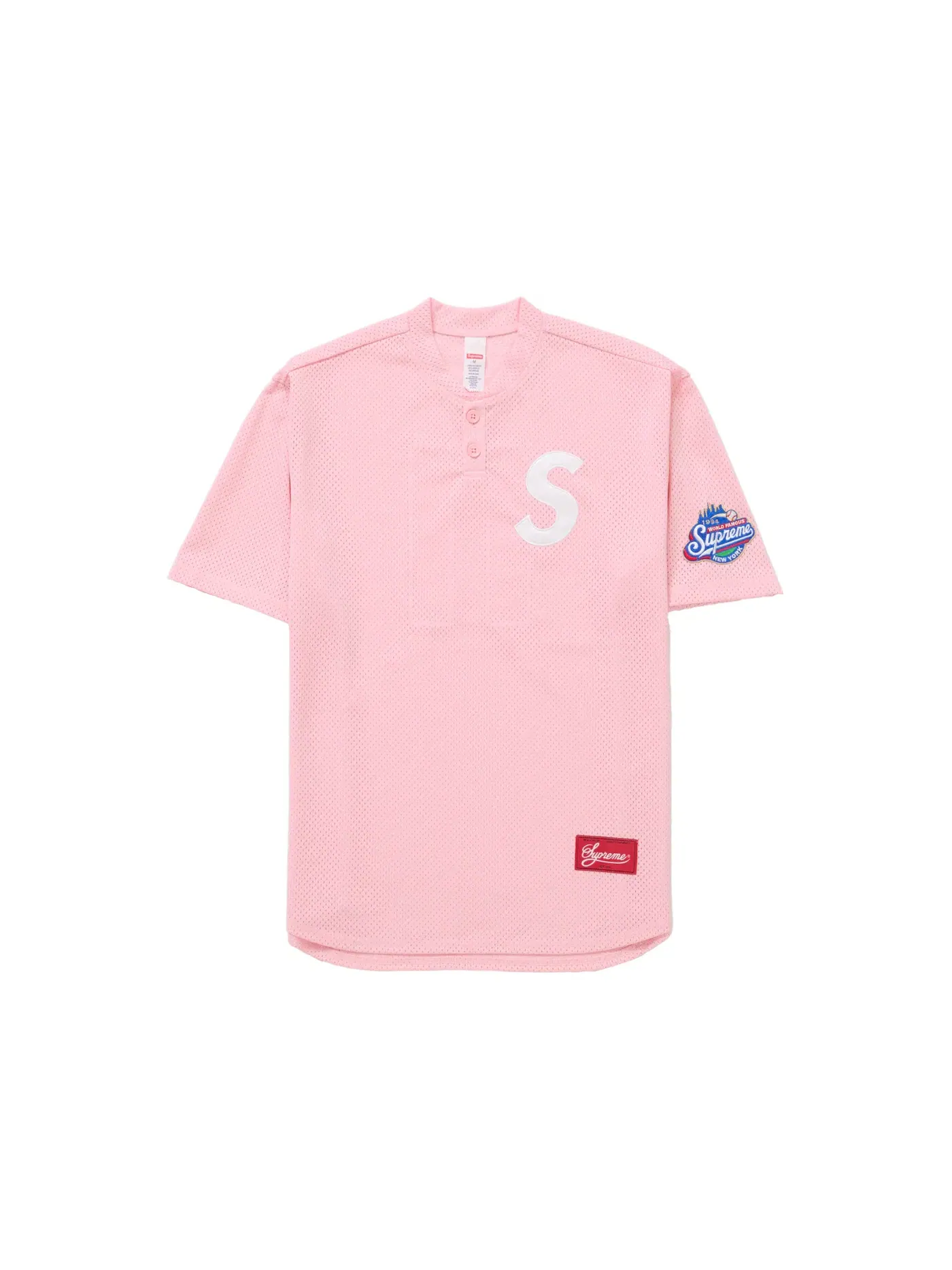 Мужская рубашка-поло с длинным рукавом Henley Supreme — изображение 1 из 2, розовый