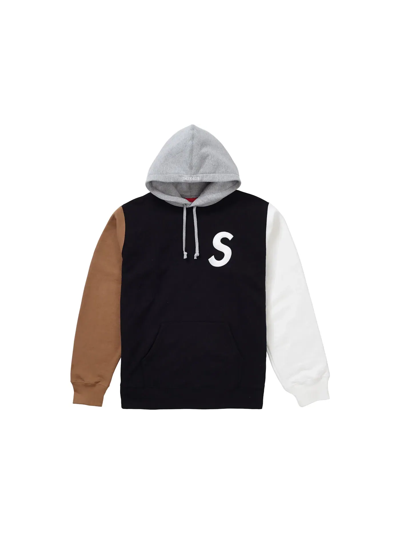Мужской худи с цветоблоком S Logo Supreme — изображение 1 из 1, черный
