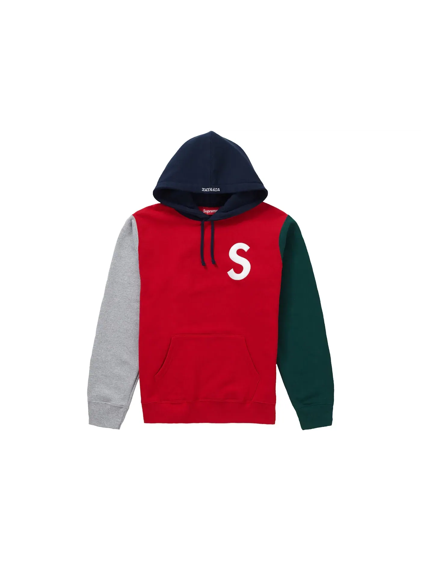 Мужская худи с колорблокингом S Logo Supreme — изображение 1 из 1, красный