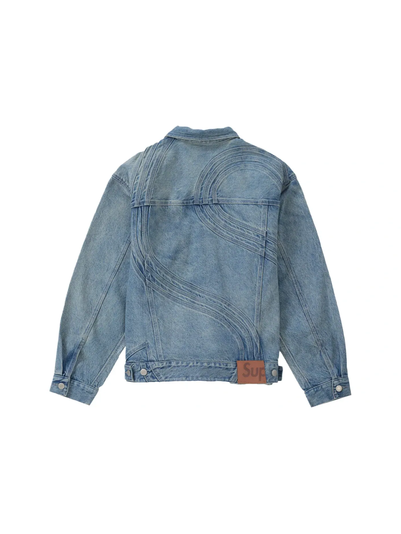 Мужская джинсовая куртка Supreme S Logo Denim Trucker Jacket — изображение 2 из 2, синий