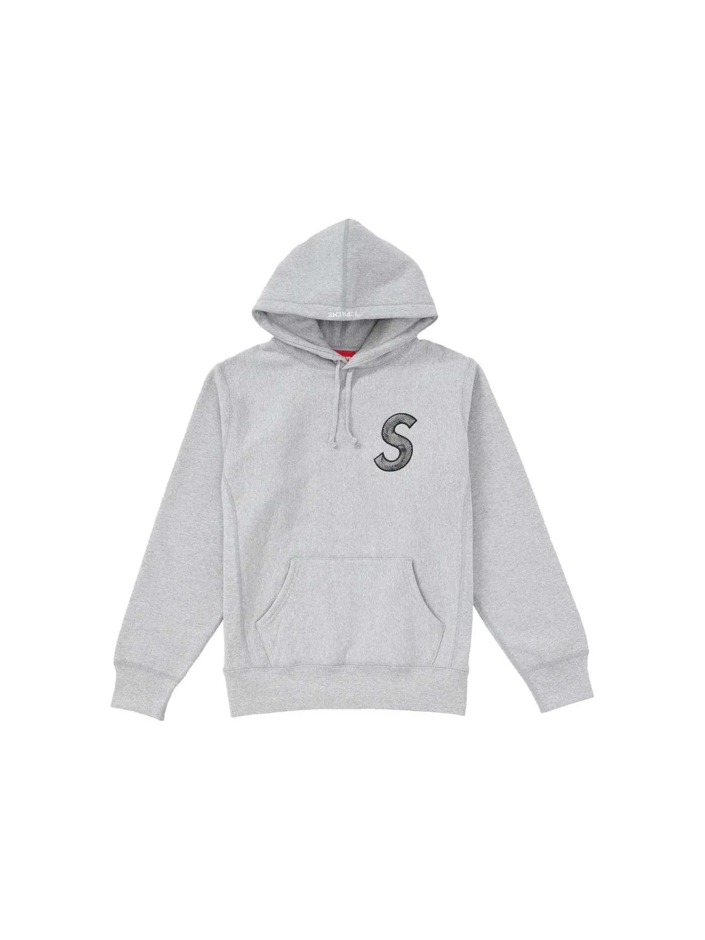 Мужской свитшот с капюшоном с принтом S Logo Supreme — изображение 1 из 1, серый