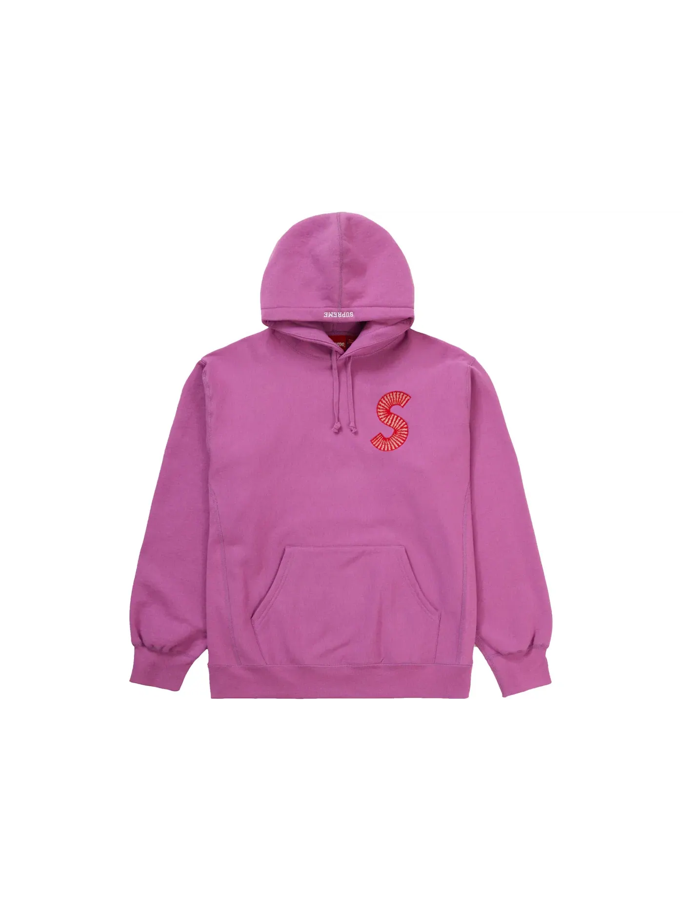 Мужской худи с капюшоном флисовый Supreme Hooded Sweatshirt (FW20) — изображение 1 из 1, яркий фиолетовый