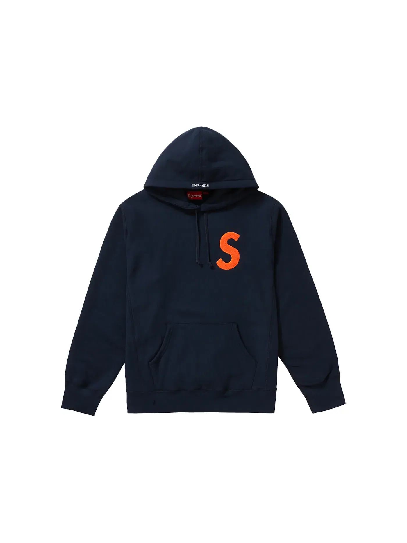 Мужской худи с принтом Supreme Hooded Sweatshirt (FW19) — изображение 1 из 1, темно-синий