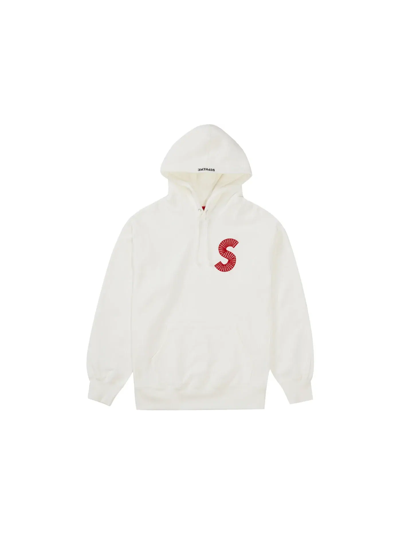 Мужская худи Supreme S Logo Hooded Sweatshirt (FW20) — изображение 1 из 1, белый