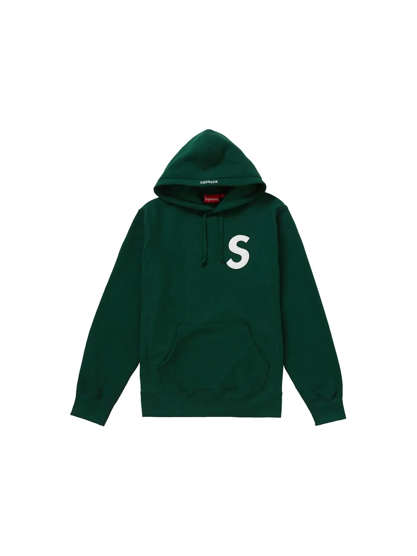 Мужская худи с капюшоном с принтом Hooded Sweatshirt (SS20) Supreme — изображение 1 из 1, темный зеленый