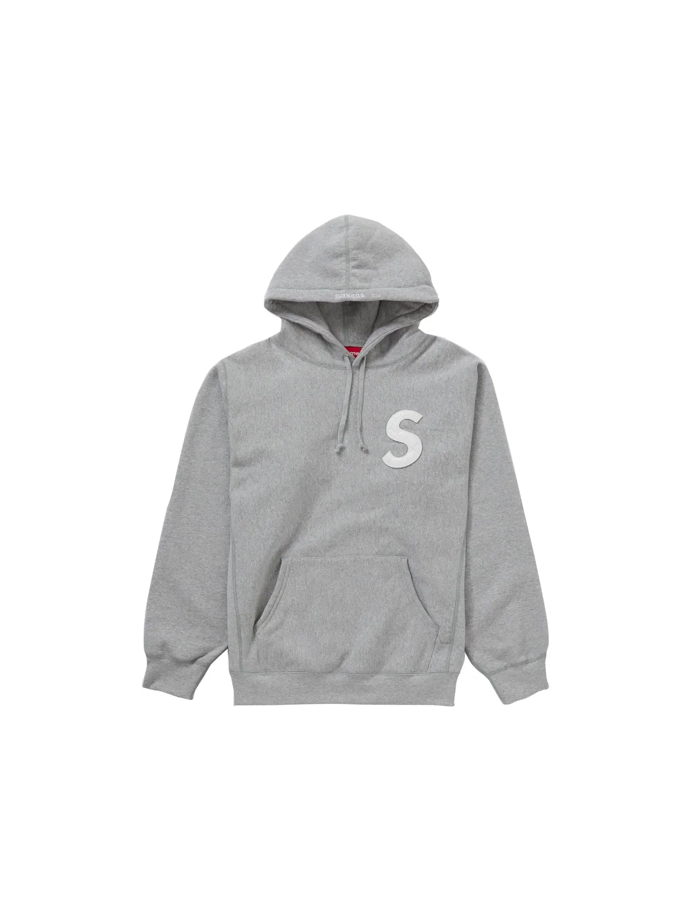 Мужской худи с капюшоном Supreme S Logo Hooded Sweatshirt (SS20) — изображение 1 из 1, серый