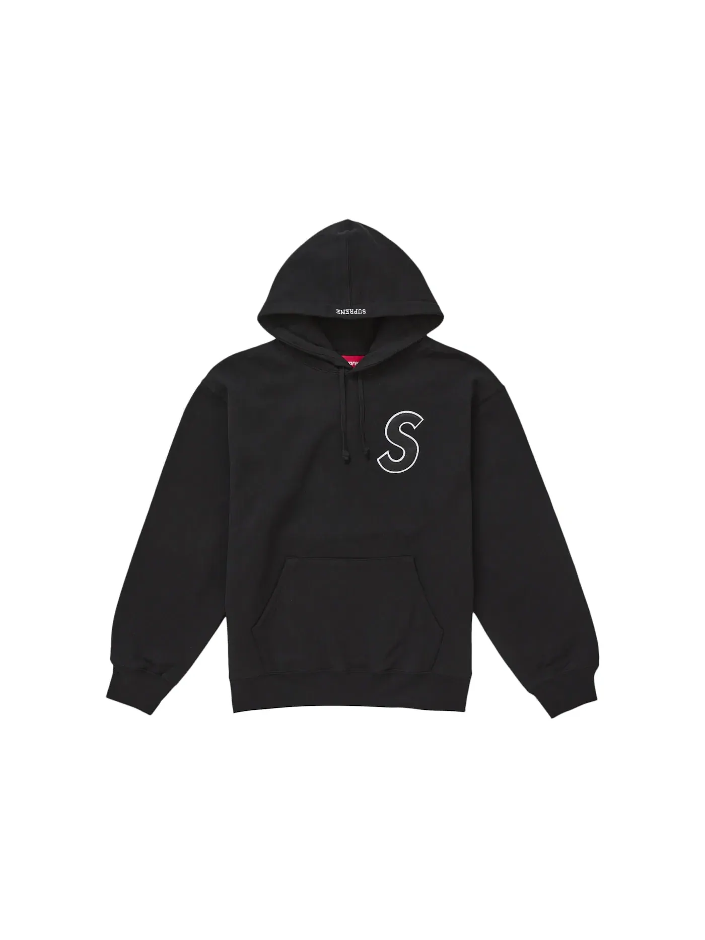 Мужская худи с принтом S Logo Supreme — изображение 1 из 1, черный