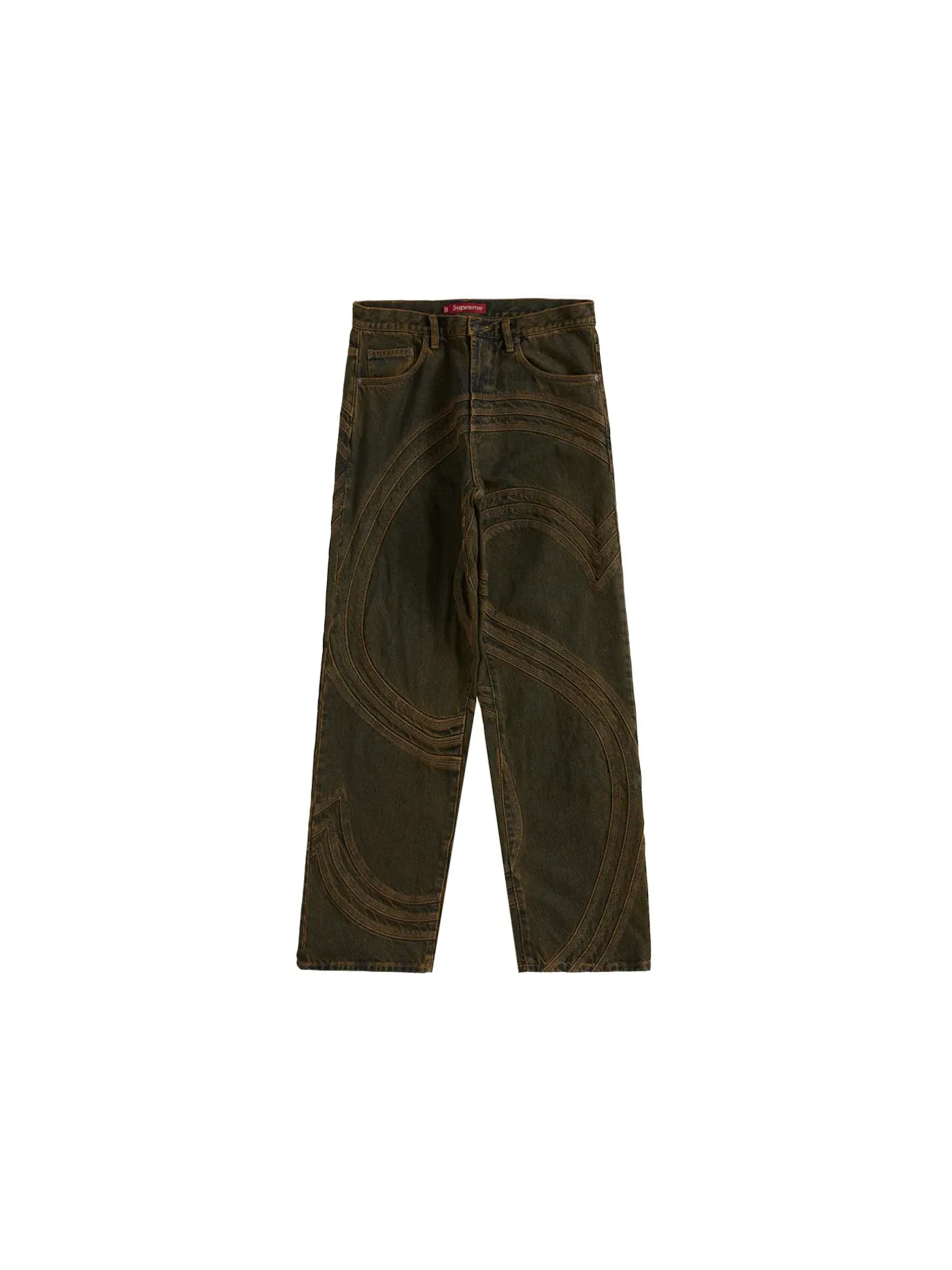 Мужские джинсы свободного кроя Supreme S Logo Jean — изображение 1 из 1, зеленый