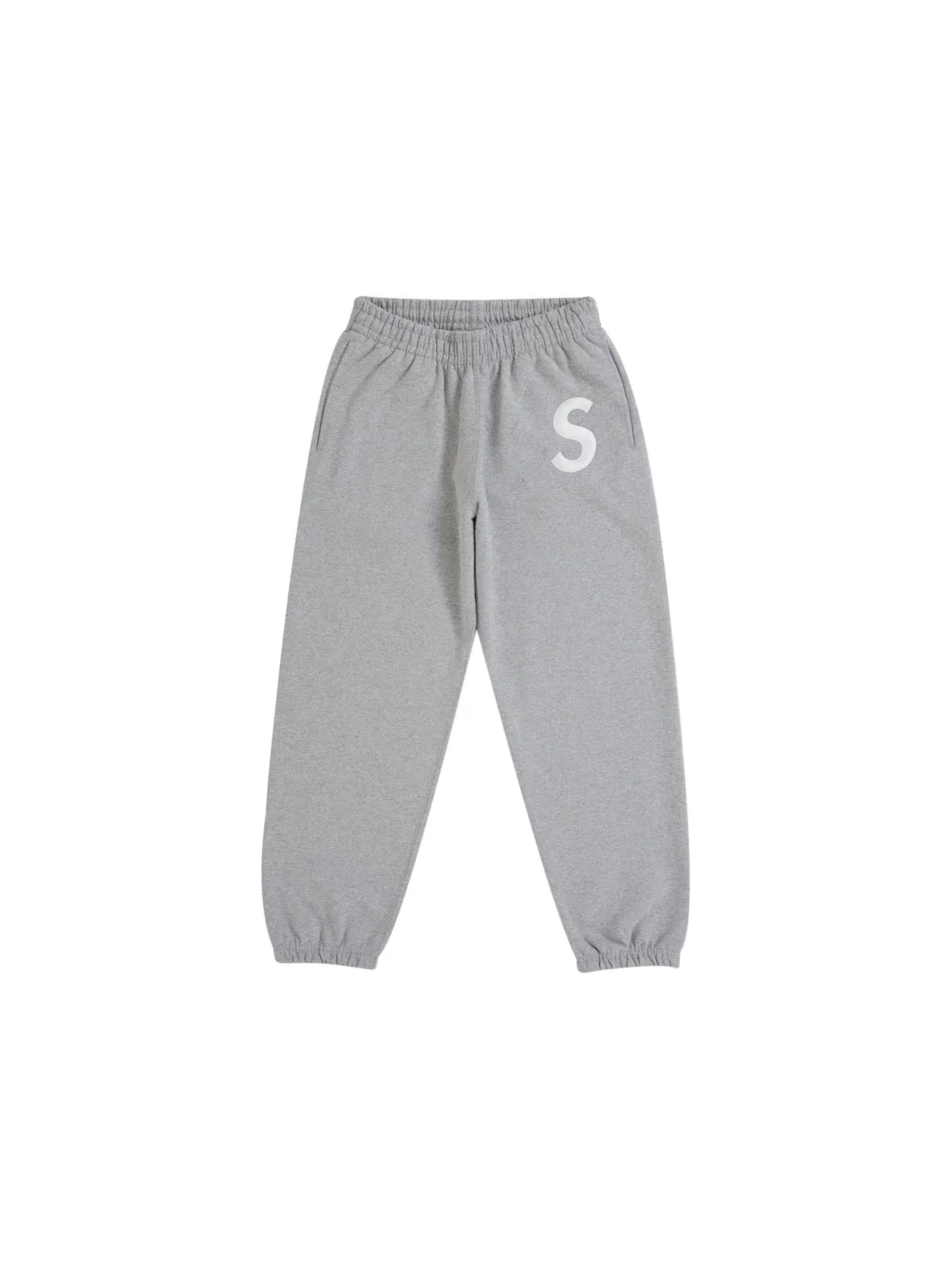 Мужские спортивные штаны с вышитым логотипом Supreme S Logo Sweatpant FW25 — изображение 1 из 2, серый