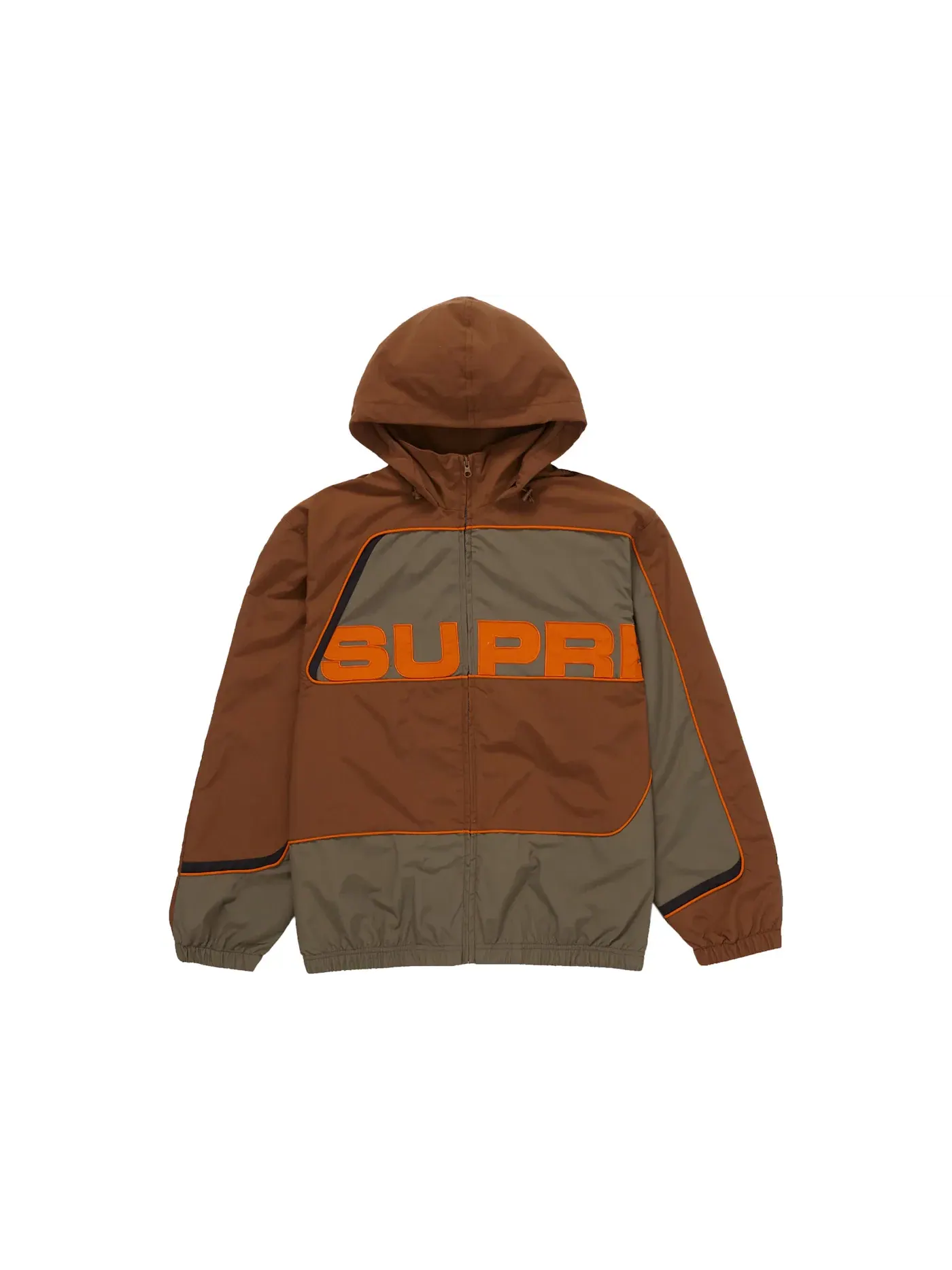 Мужская куртка-бомбер Supreme S Paneled Track Jacket — изображение 1 из 3, коричневый