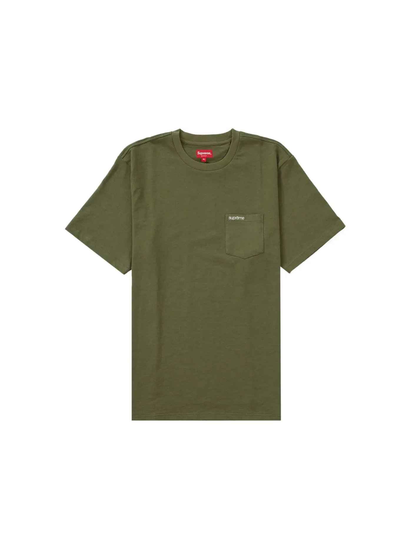 Мужская футболка Supreme S/S Pocket Tee (FW22) — изображение 1 из 1, оливковый