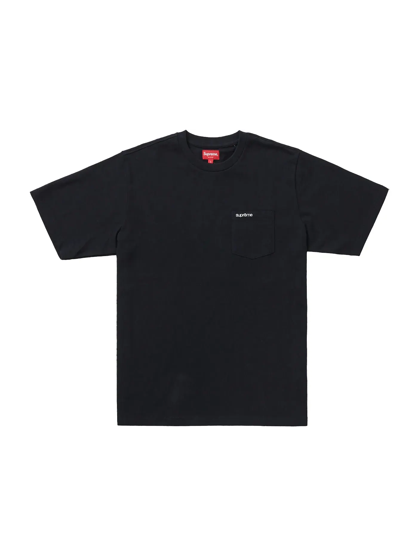 Мужская футболка с коротким рукавом и нагрудным карманом Supreme Tee (SS22) — изображение 1 из 1, черный