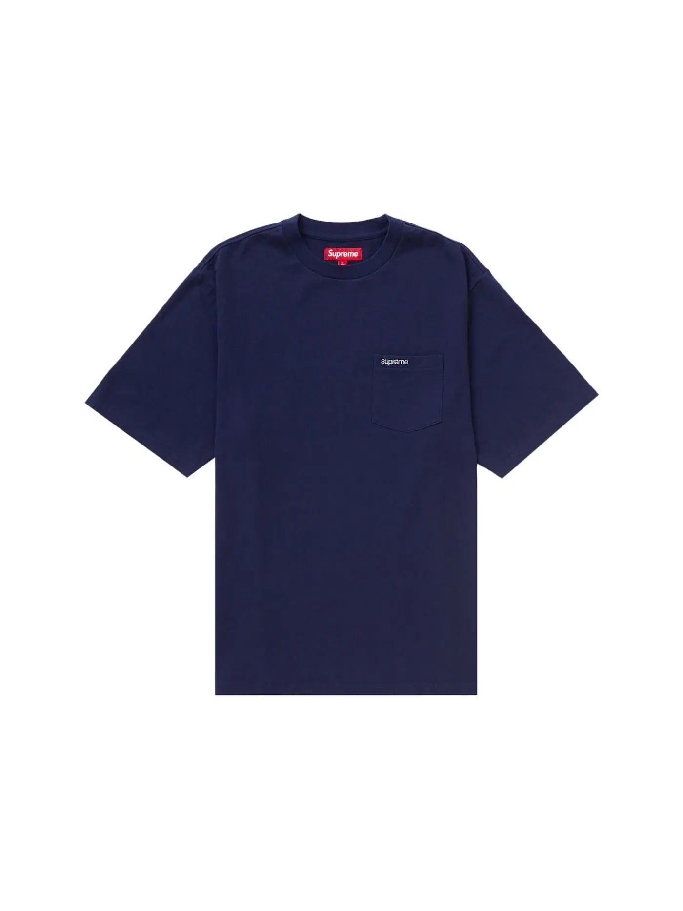 Мужская футболка с нагрудным карманом Supreme Tee (SS24) — изображение 1 из 1, темно-синий