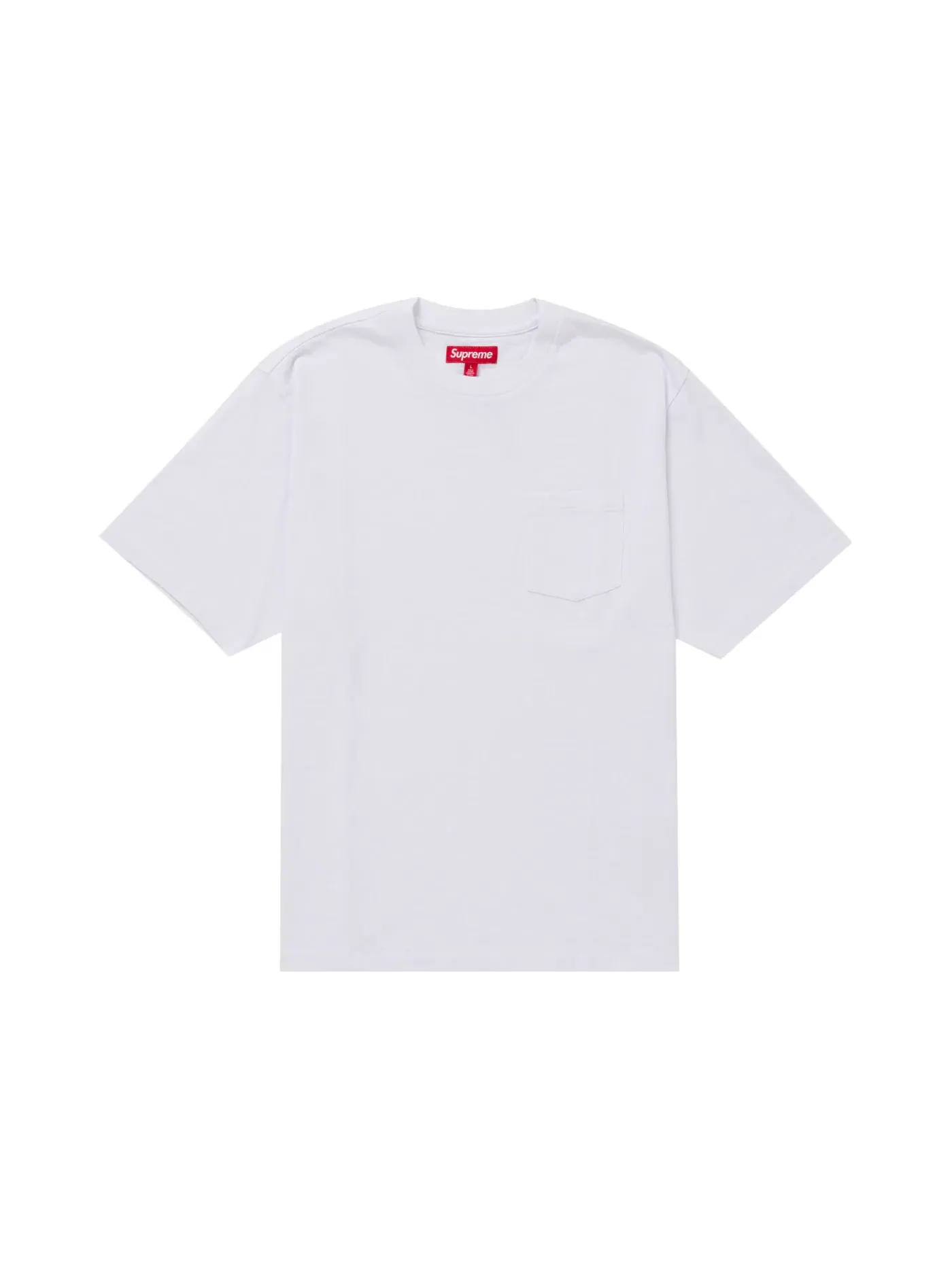 Мужская футболка с нагрудным карманом Supreme Tee (SS25) — изображение 1 из 1, белый