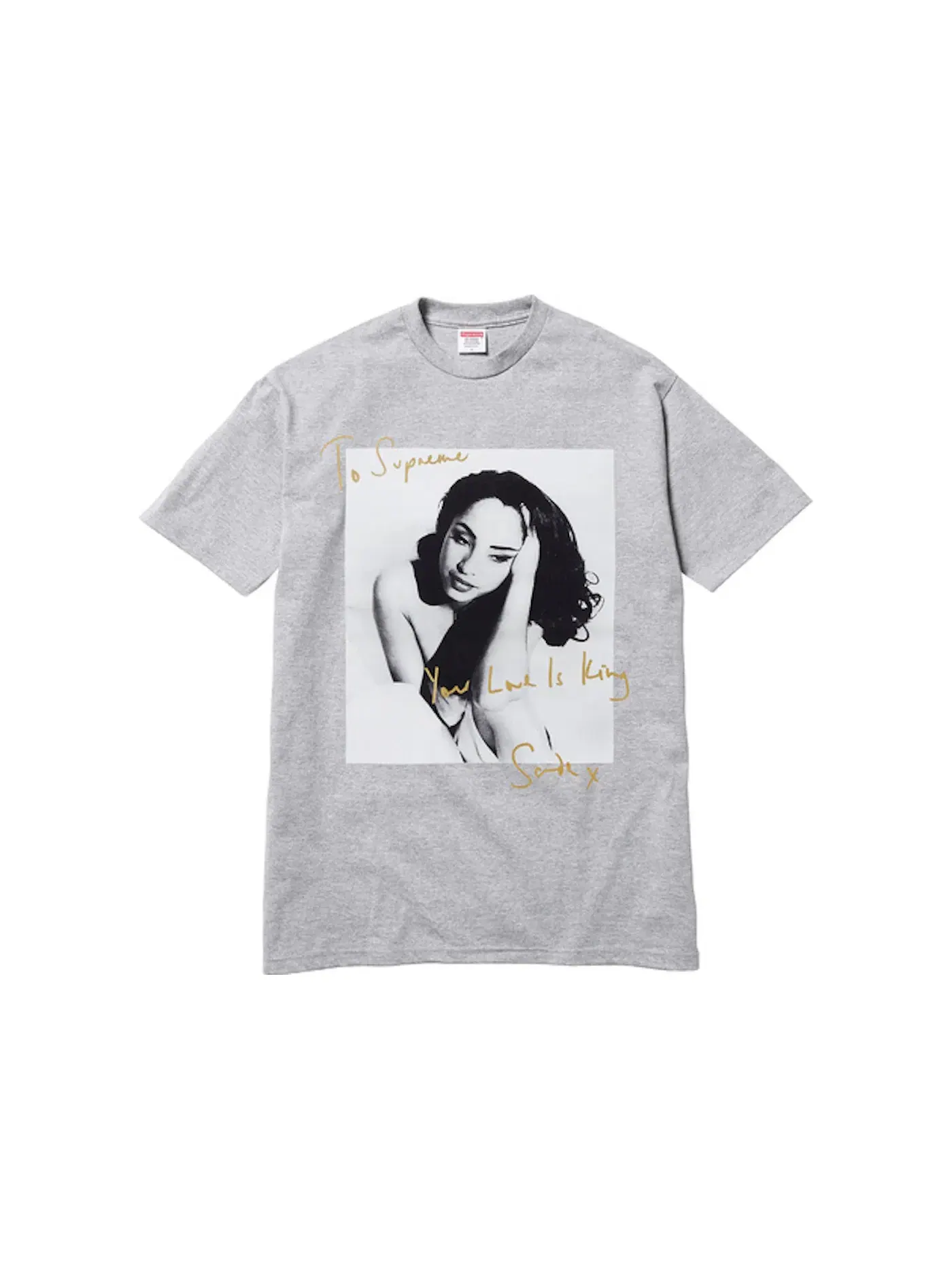 Мужская футболка с принтом Supreme Tee — изображение 1 из 1, серый