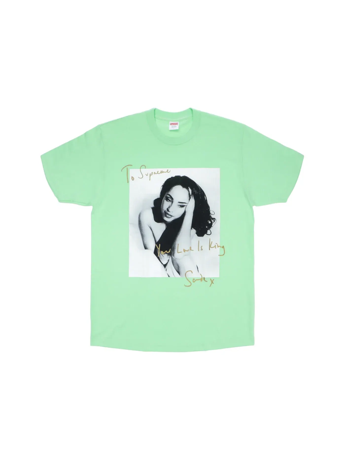 Мужская футболка из хлопка Supreme Tee — изображение 1 из 1, светлый зеленый