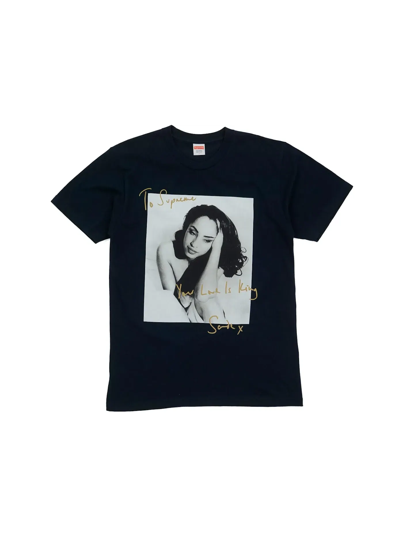 Мужская футболка с принтом Supreme Tee — изображение 1 из 1, темно-синий