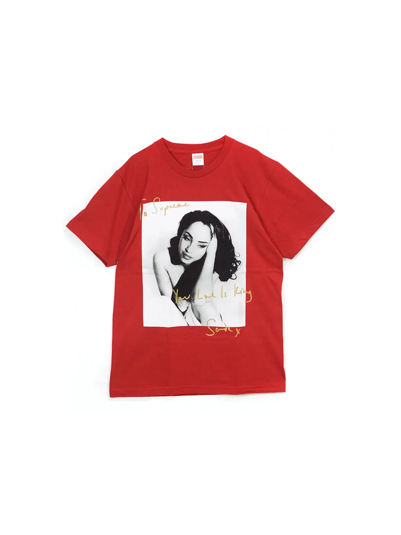 Мужская футболка с принтом Supreme Tee — изображение 1 из 1, красный