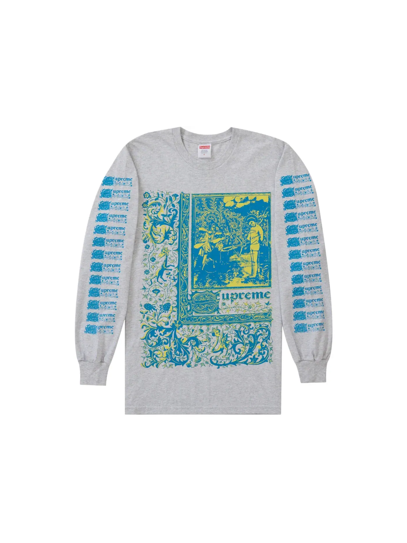 Мужская футболка с длинным рукавом Supreme Saint Sebastian L/S Tee — изображение 1 из 2, серый