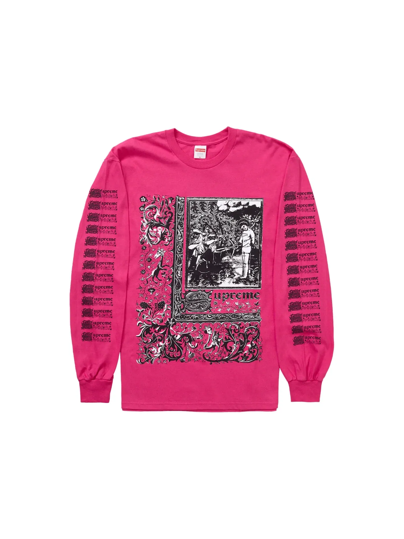 Мужская футболка с длинным рукавом Supreme Saint Sebastian L/S Tee — изображение 1 из 2, розовый