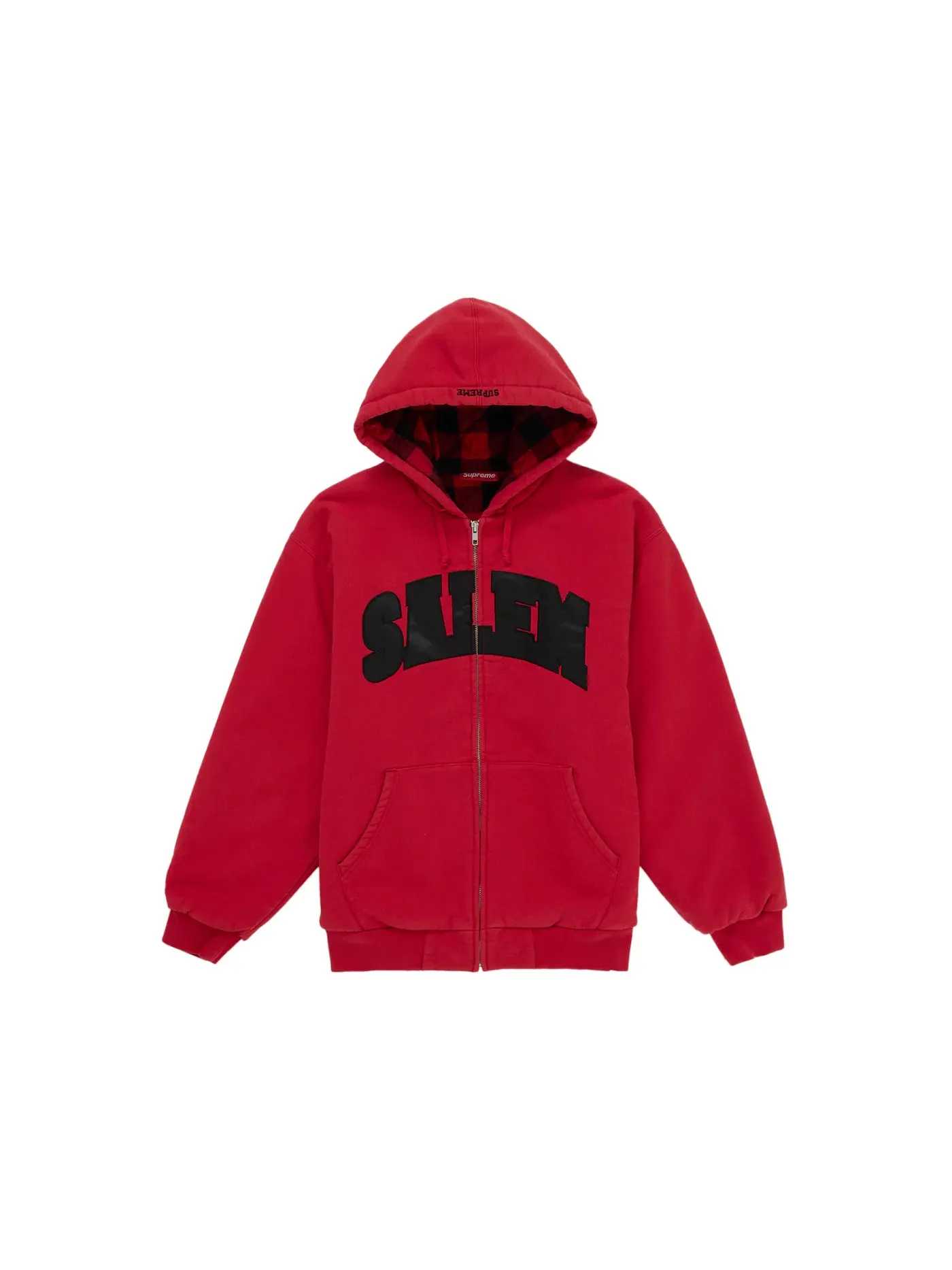 Мужская худи с принтом Supreme SALEM Zip Up Hooded Sweatshirt — изображение 1 из 2, красный