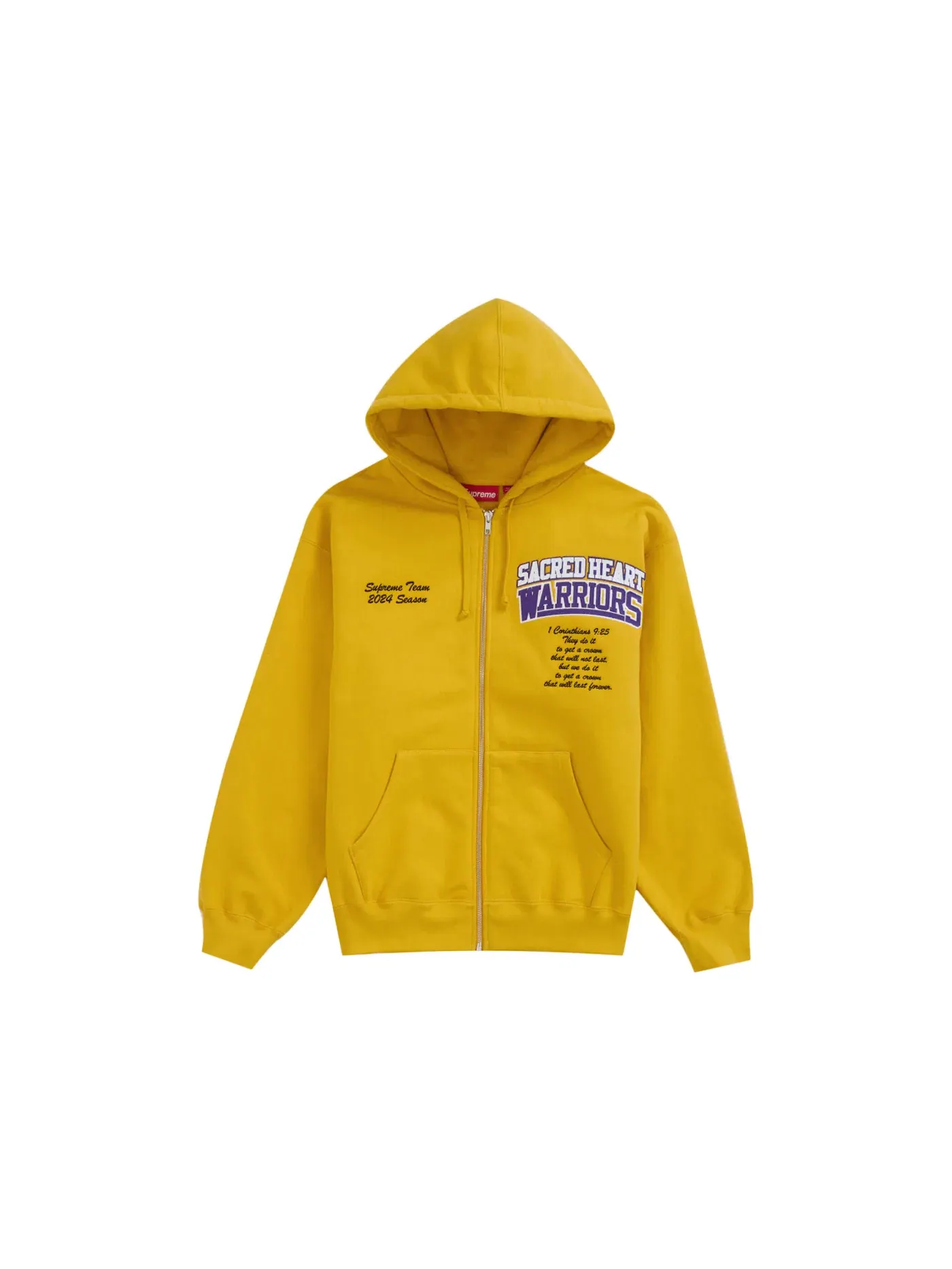 Мужская худи на молнии с капюшоном Supreme Salvation Zip Up Hooded Sweatshirt — изображение 1 из 2, золото