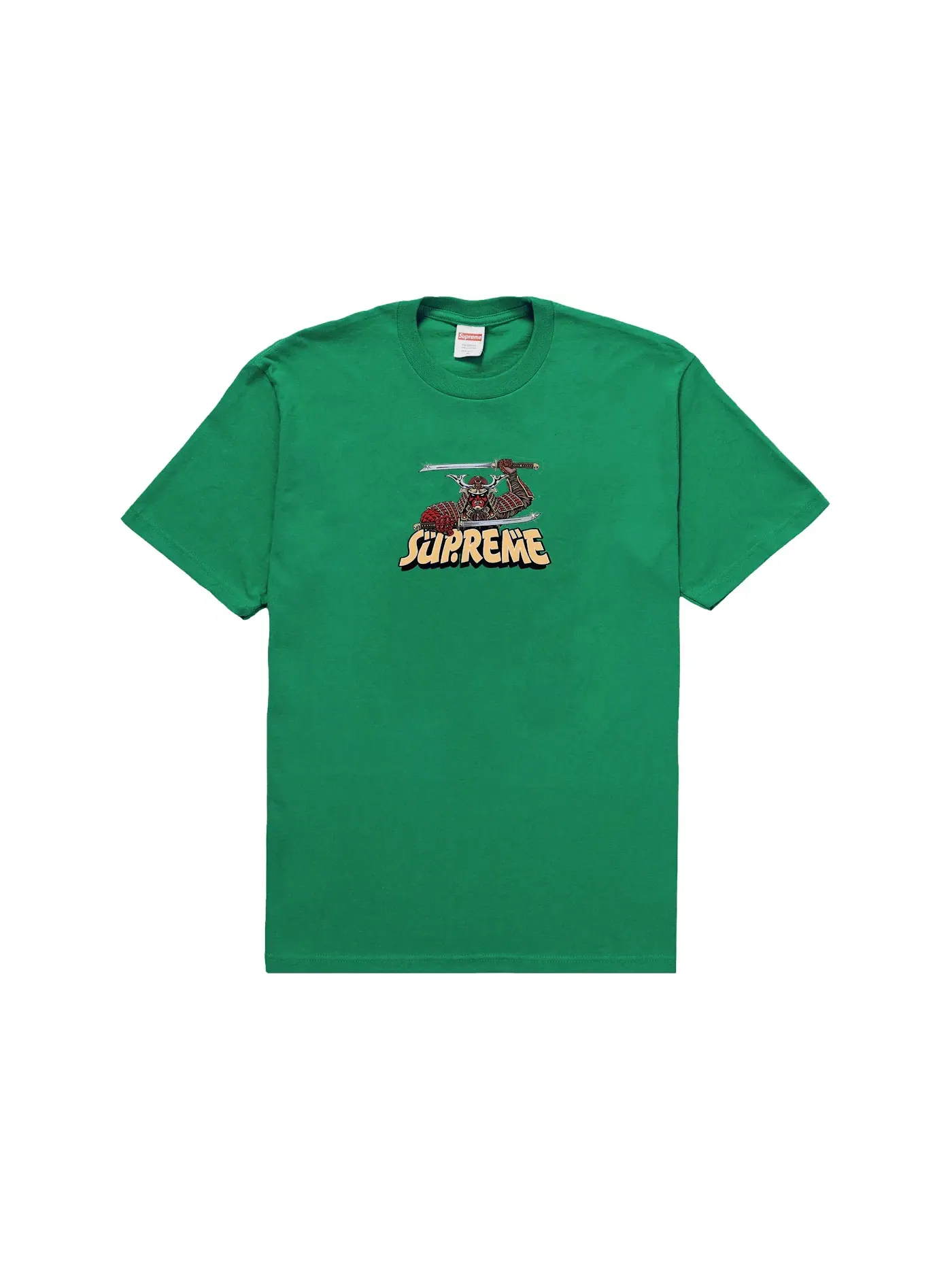 Мужская футболка с принтом Supreme Samurai Tee — изображение 1 из 1, зеленый