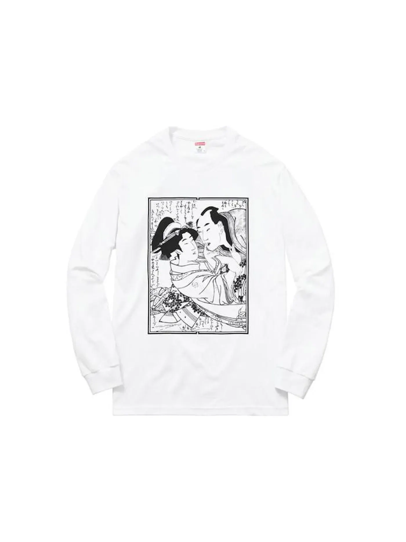 Мужская футболка с принтом Sasquatchfabrix Shunga LS Tee Supreme — изображение 1 из 1, белый
