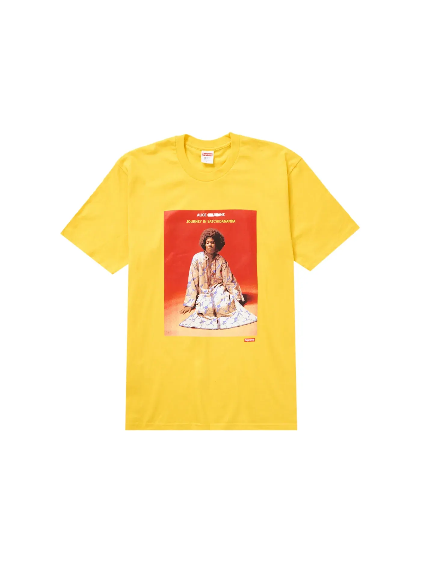 Мужская футболка с принтом Supreme Tee — изображение 1 из 1, желтый