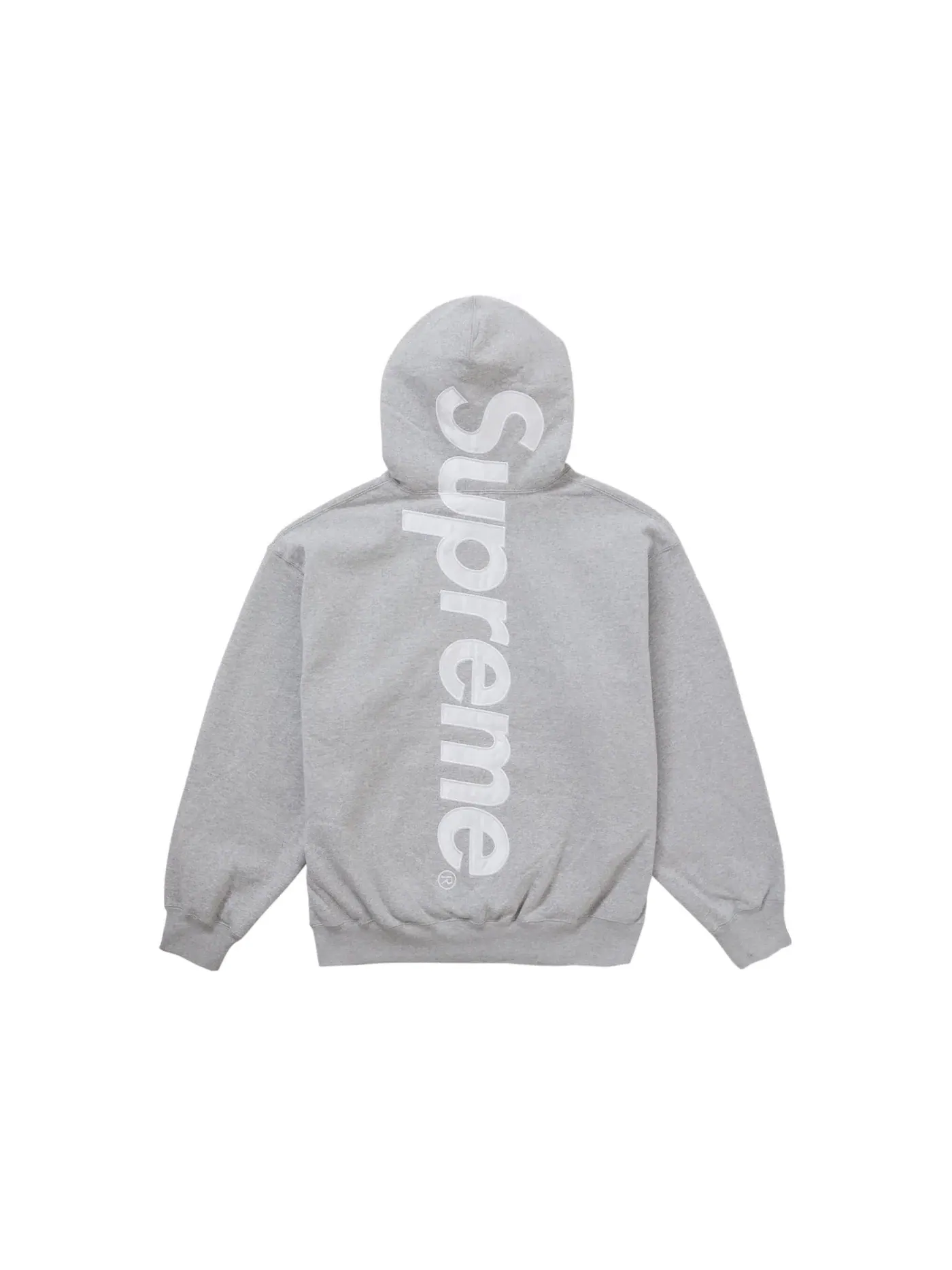 Мужская худи с принтом Supreme Satin Applique FW24 Supreme — изображение 1 из 2, серый