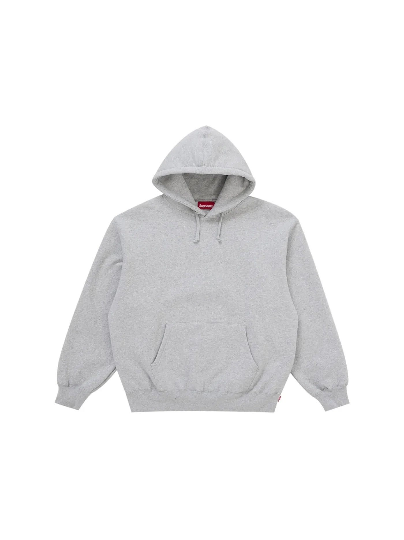 Мужская худи с сатиновой аппликацией Supreme Sweatshirt (FW25) — изображение 1 из 2, серый