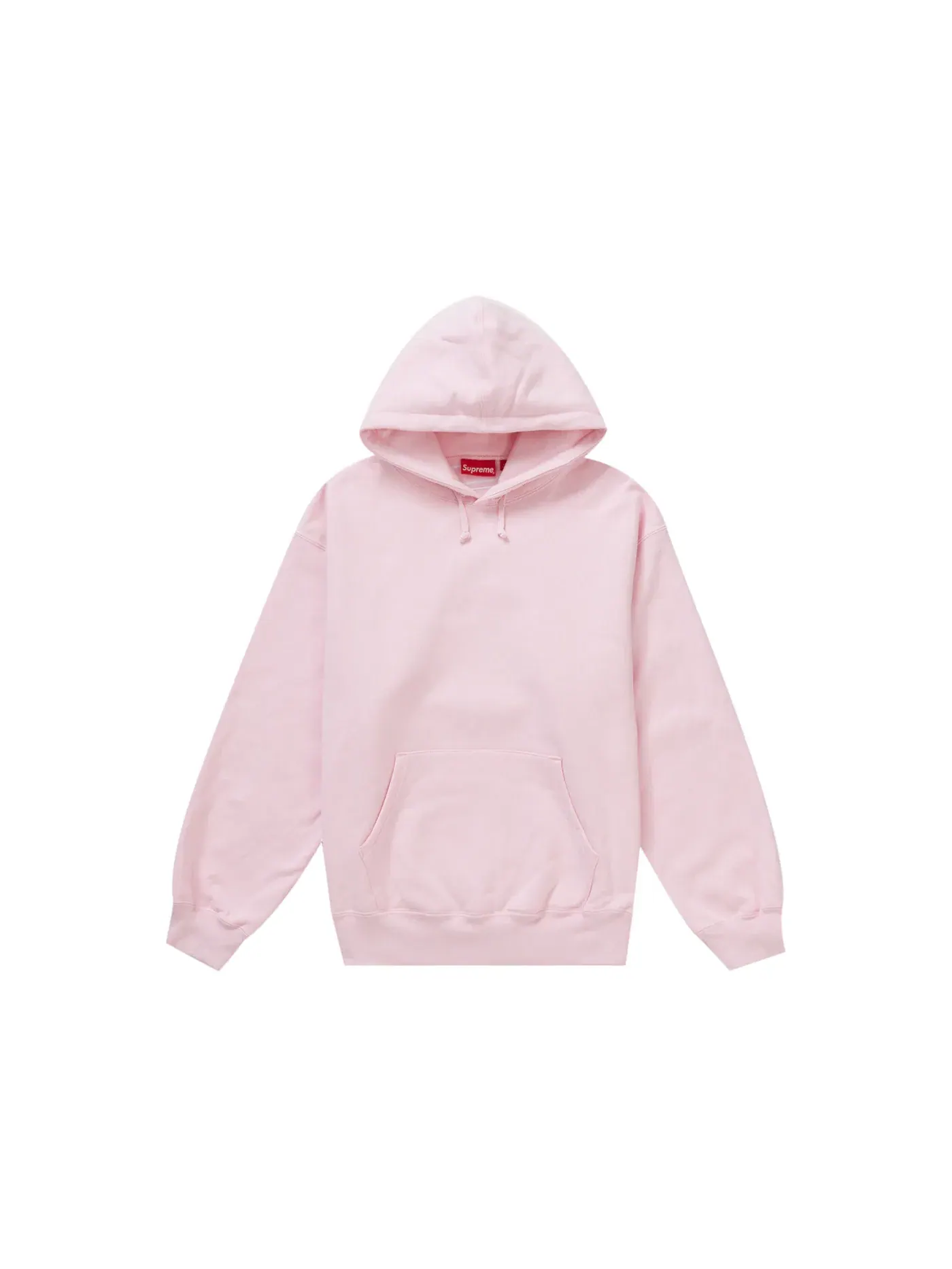 Мужской худи с сатиновой аппликацией Supreme Satin Appliqué Hooded Sweatshirt (FW23) — изображение 2 из 2, розовый