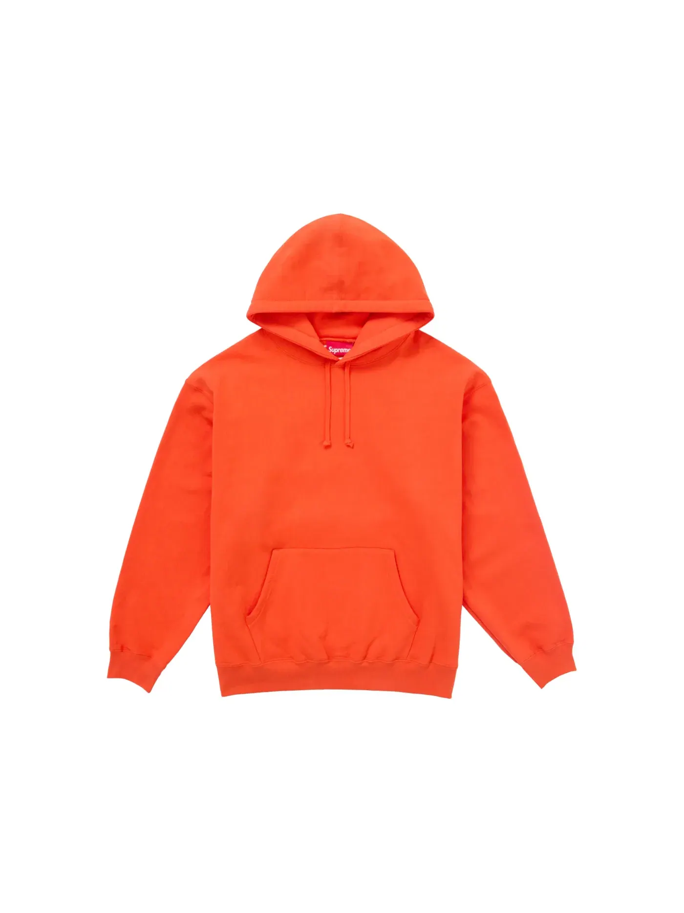 Мужской худи с сатиновой аппликацией Sweatshirt (FW24) Supreme — изображение 2 из 2, яркий оранжевый