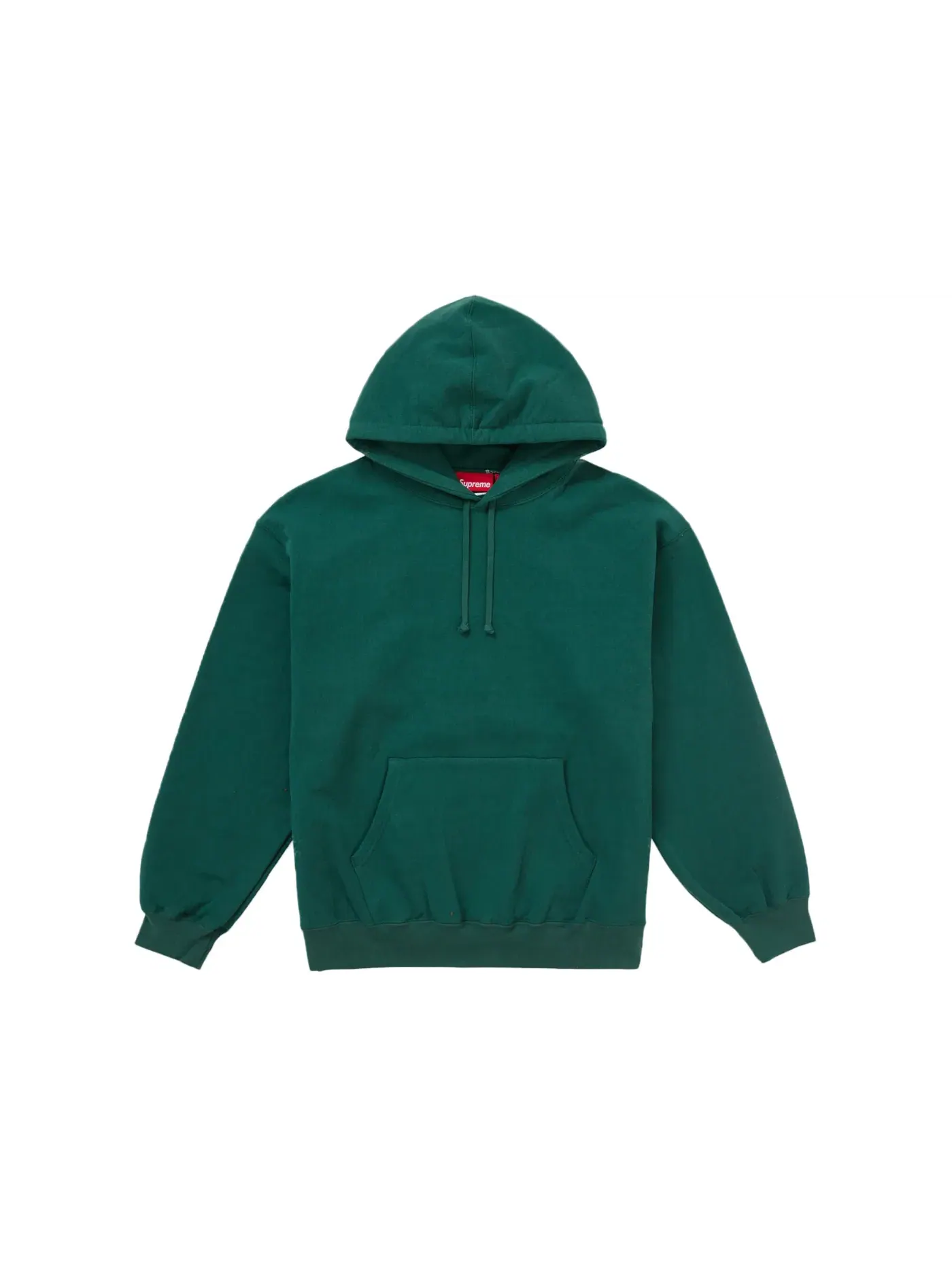 Мужская худи с капюшоном с сатиновой аппликацией Supreme Sweatshirt (FW24) — изображение 2 из 2, темный зеленый