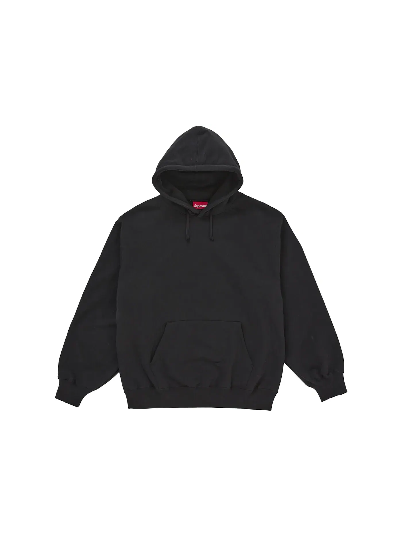 Мужской худи с сатиновой аппликацией Supreme Sweatshirt (FW25) — изображение 1 из 2, черный