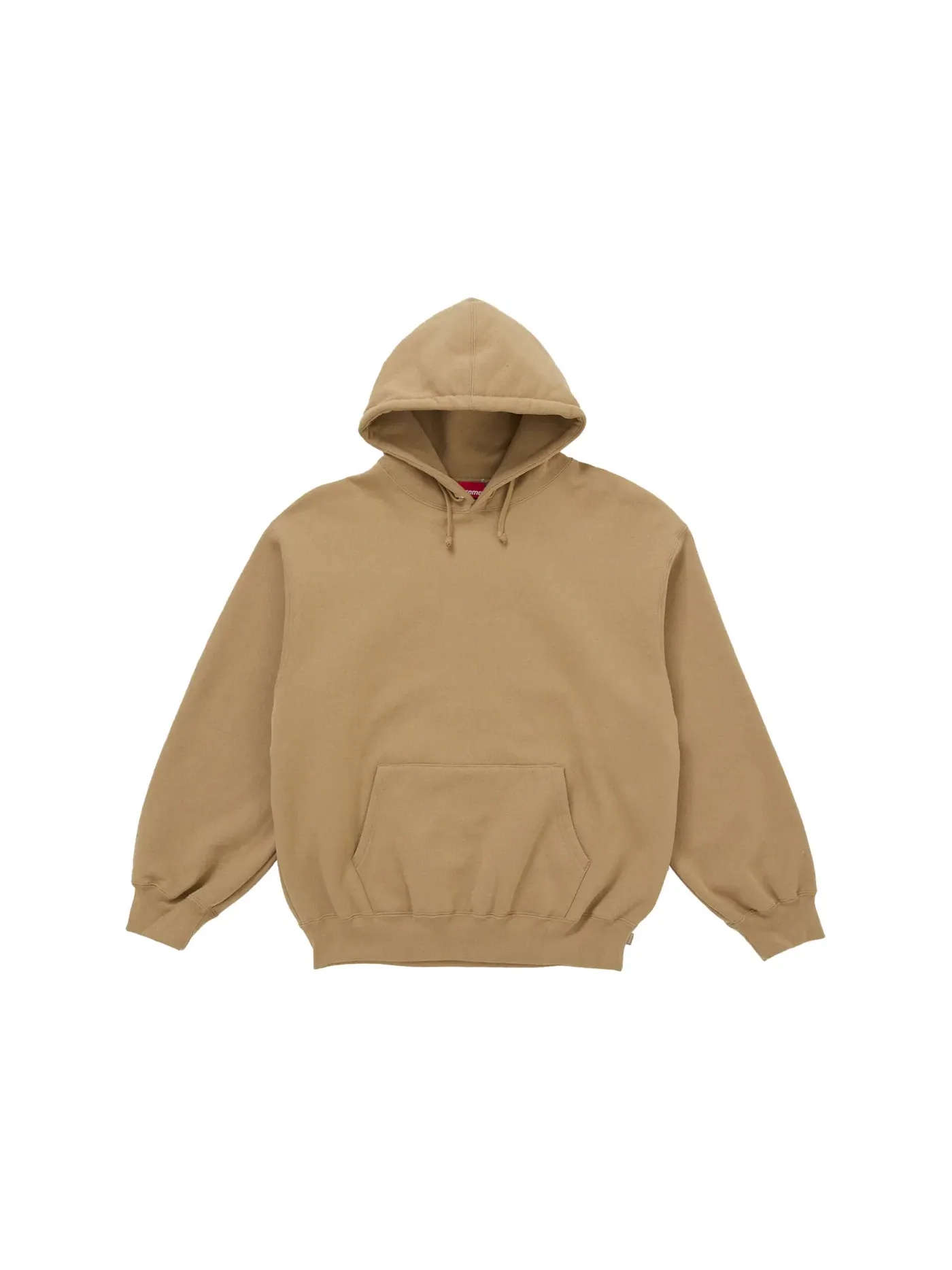 Мужская худи с сатиновой аппликацией Supreme Sweatshirt (FW25) — изображение 1 из 2, коричневый