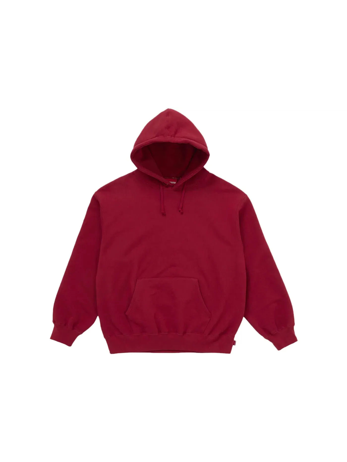 Мужской худи с сатиновой аппликацией Supreme Sweatshirt (FW25) — изображение 1 из 2, красный