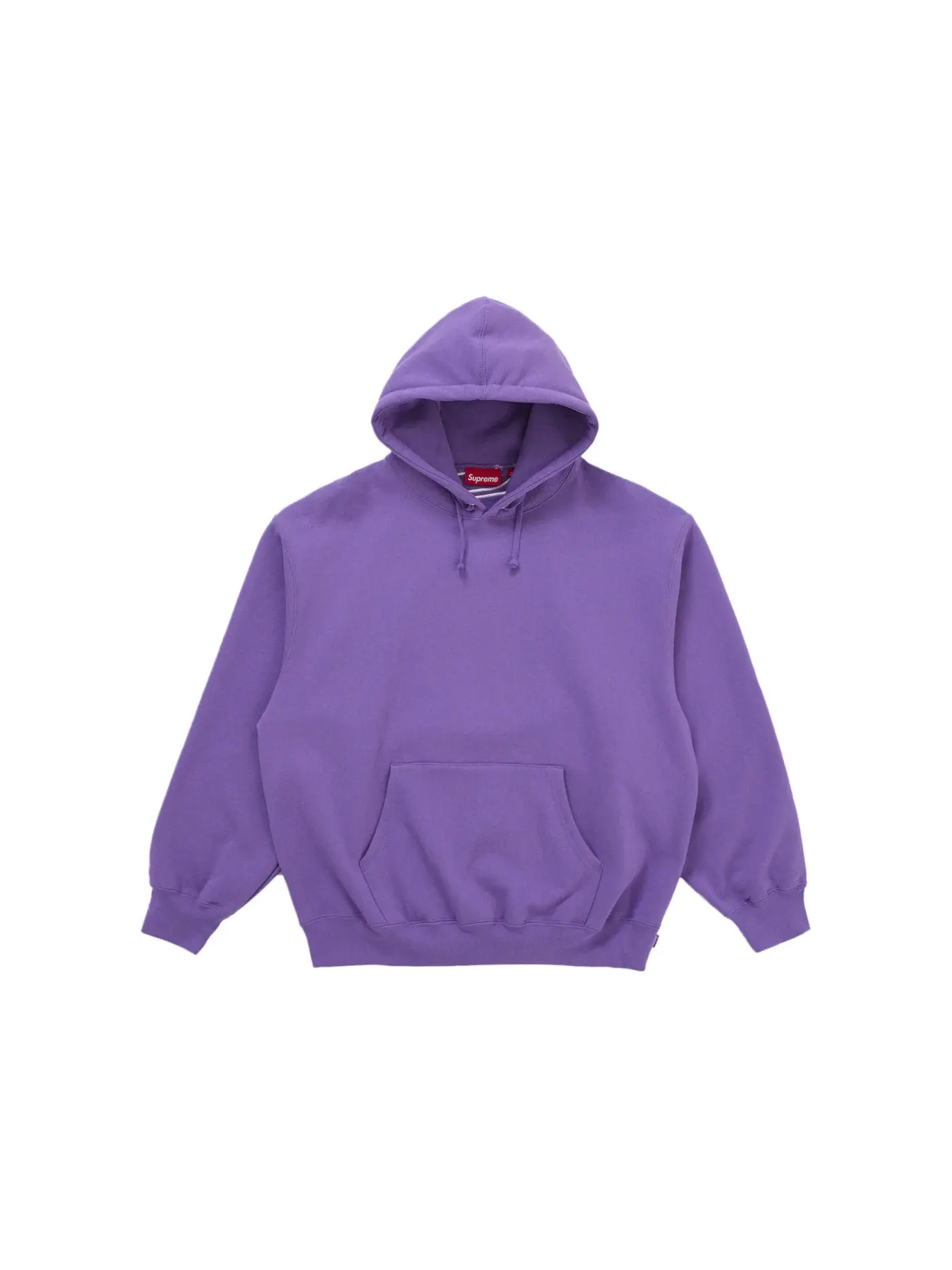 Мужская худи с сатиновой аппликацией Supreme Sweatshirt (FW25) — изображение 1 из 2, фиолетовый