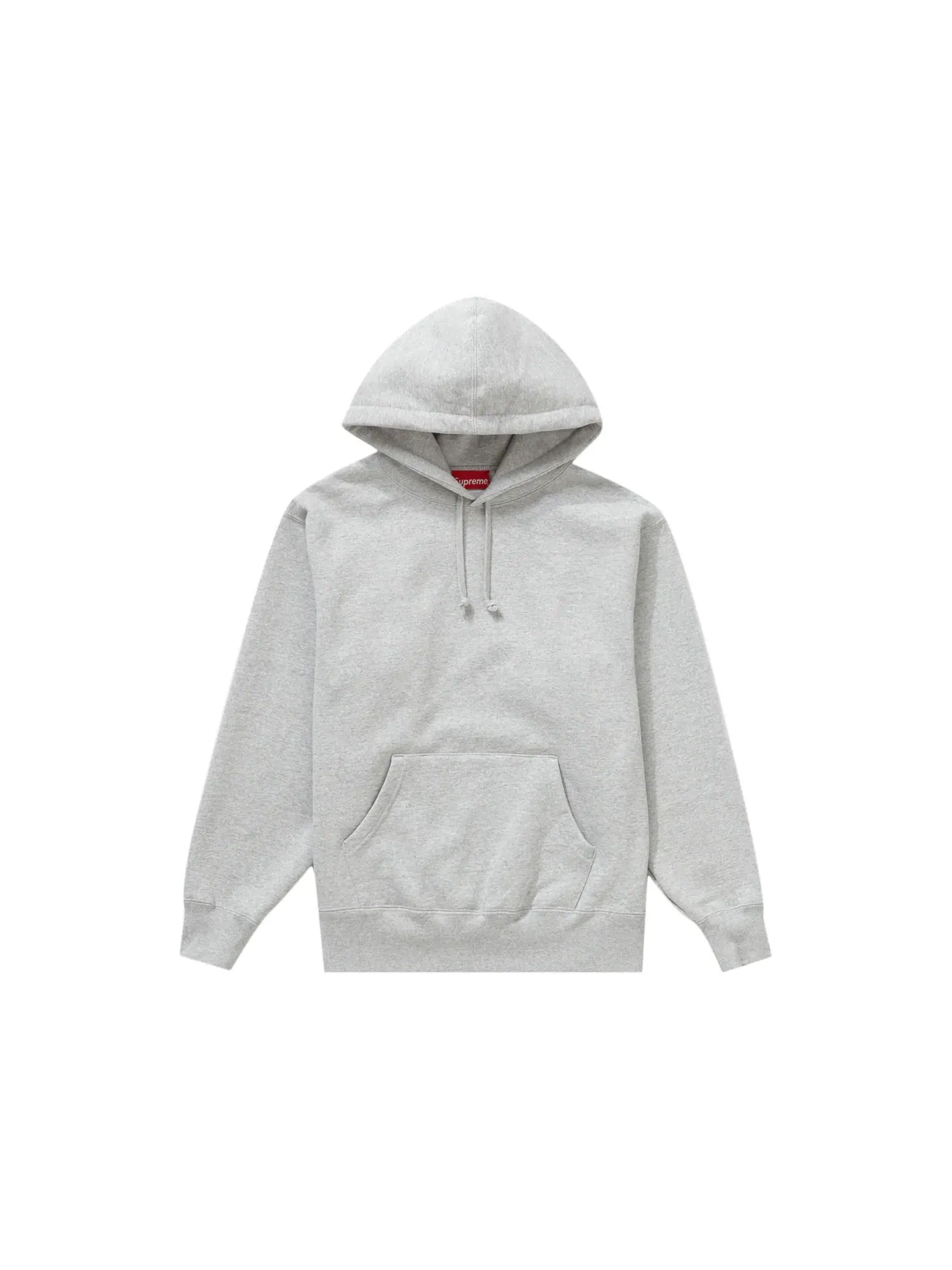 Мужской свитшот с капюшоном и аппликацией Supreme — изображение 2 из 2, серый